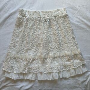 ‼️SOLD‼️Studio 253 vintage lace ruffled skirt